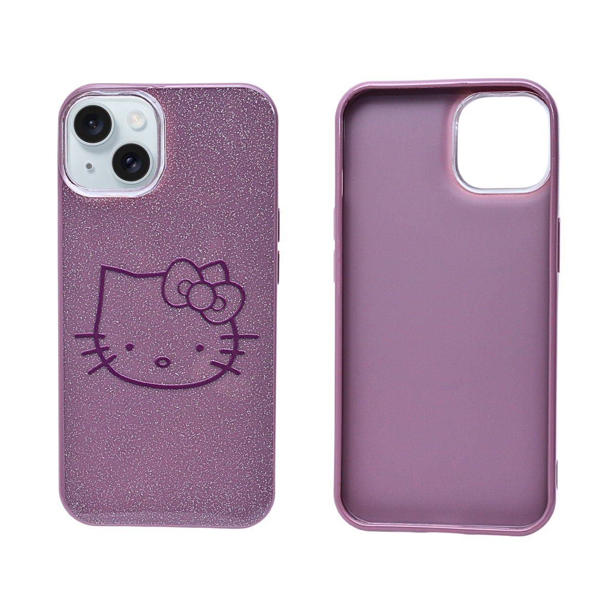 Glitter Sparkle Kitty Phone Case for iPhone 15