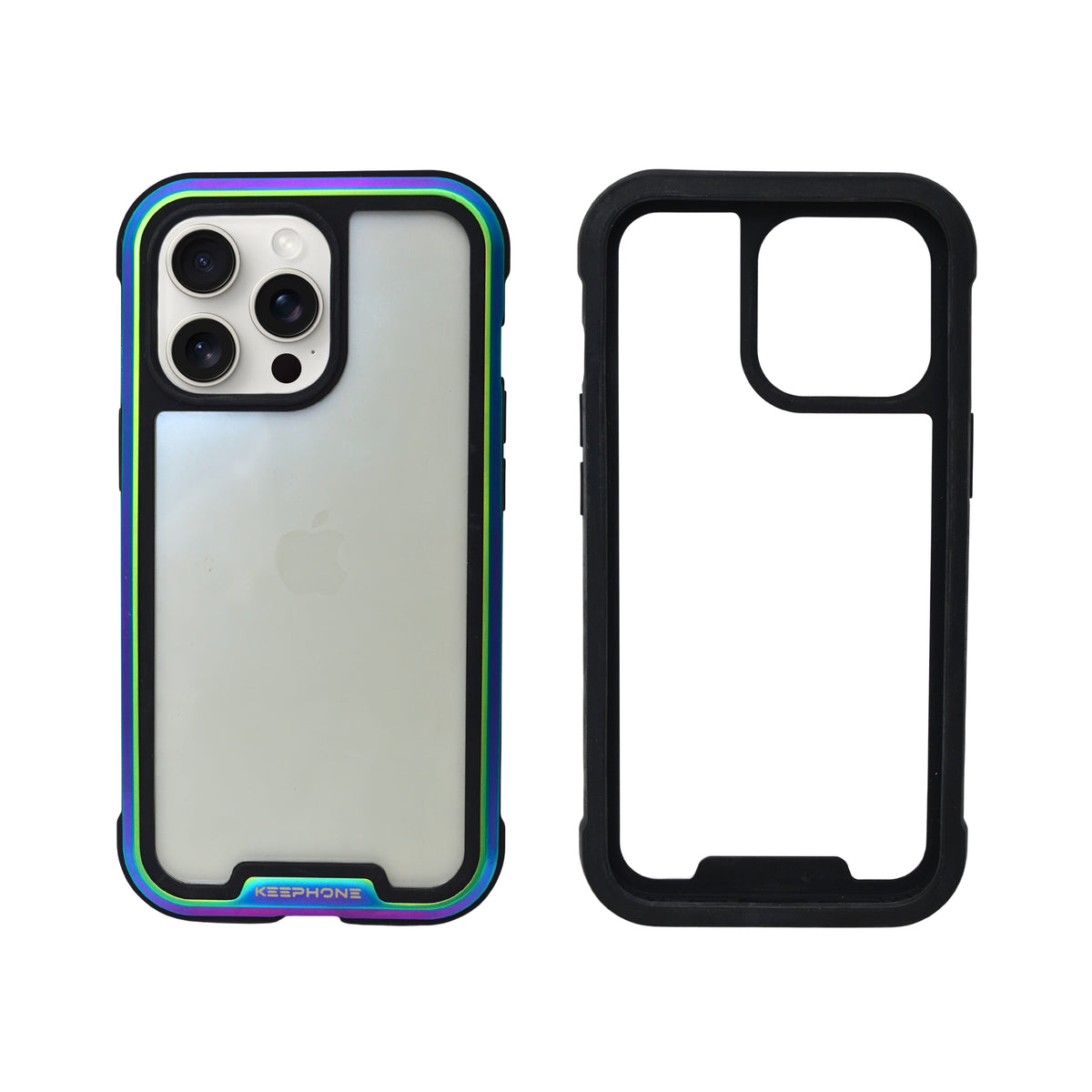 Eye Catching Iridescent Edge Clear Phone Case for iPhone 13 Pro