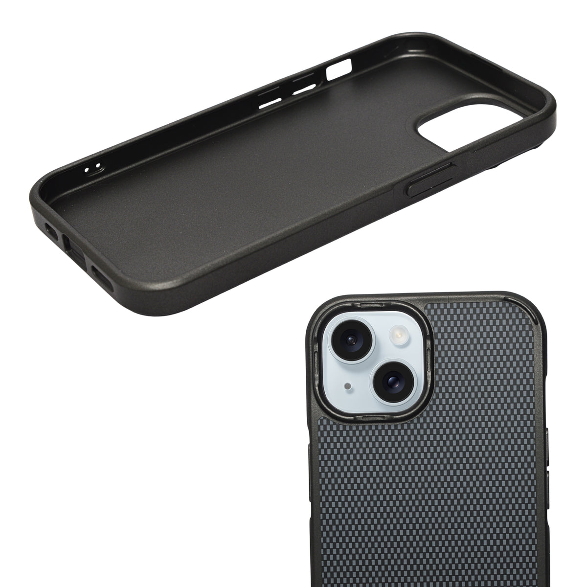 Geometric Carbon Fiber Texture Phone Case for iPhone 13 /14