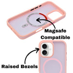 Transparent MagSafe Compatible with Matte Colour Edge Phone Case for iPhone 16 Plus