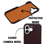 Luxury GG Embossed Phone Case for iPhone 16