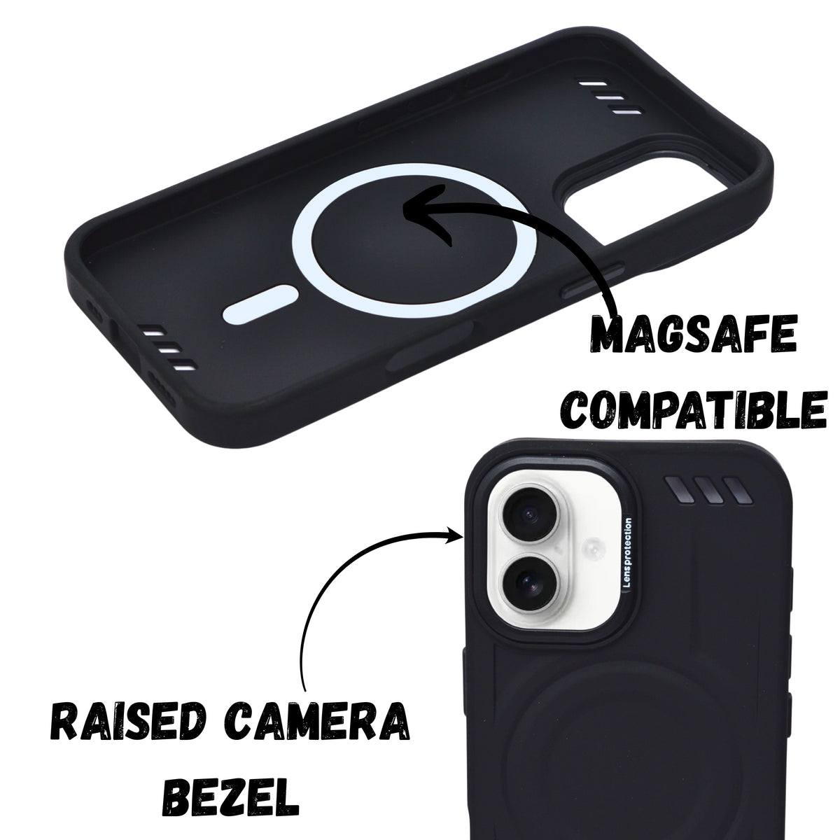 Shockproof Armor Case with Camera Lens Protection Cover For iPhone 16