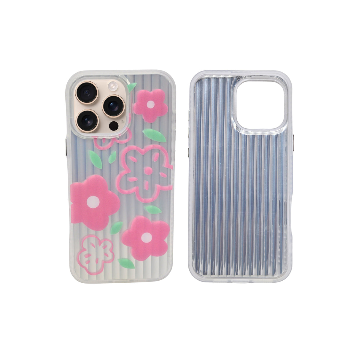 Aesthetic Bow & Floral Print Phone Case for iPhone 16 Pro Max