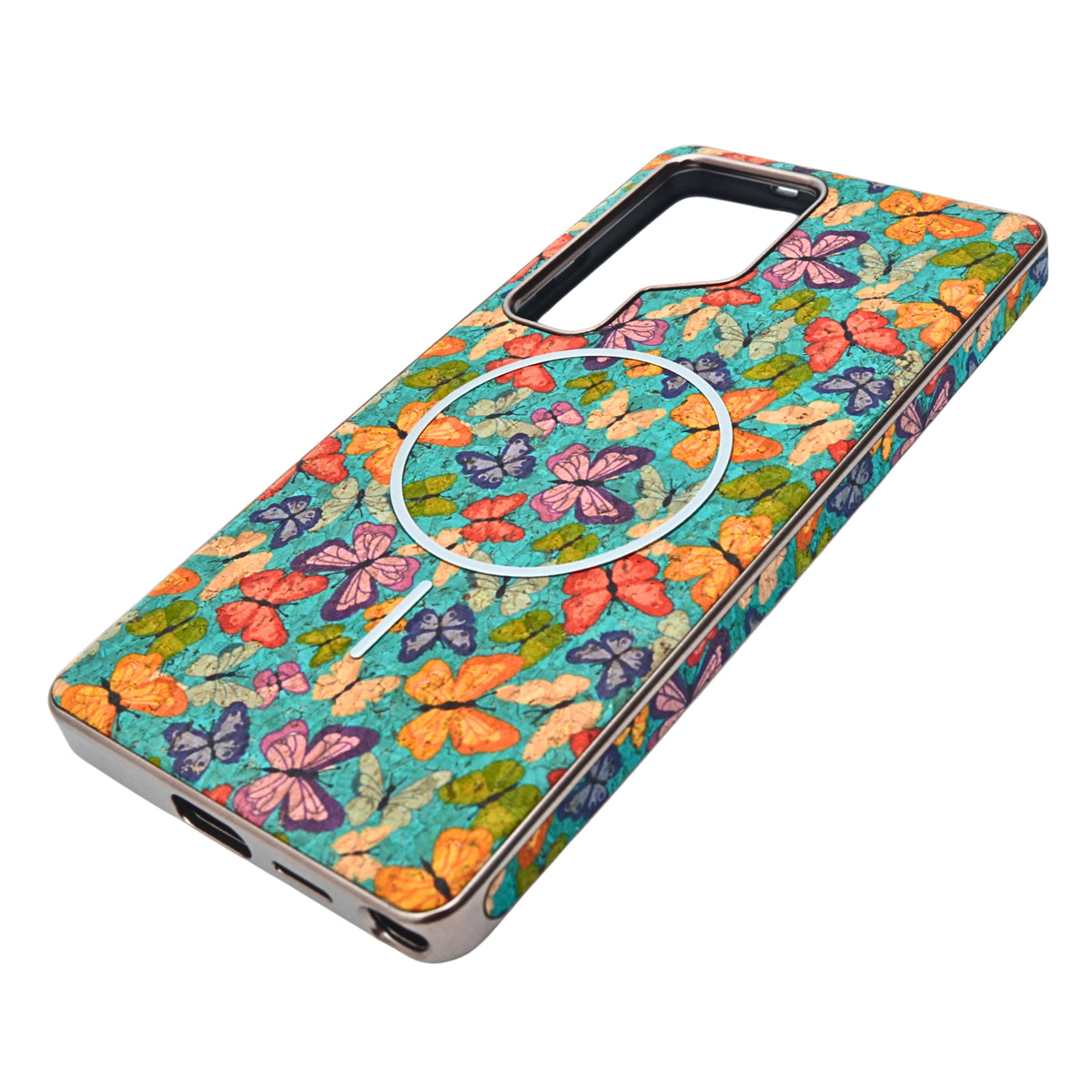 Cork Texture Printed MagSafe Compatible Phone Case for Samsung Galaxy S25 Ultra