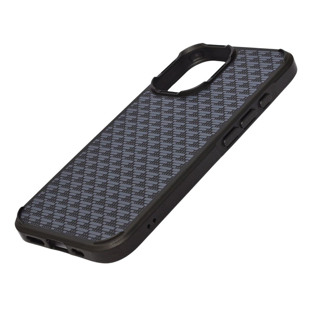 Geometric Carbon Fiber Texture Phone Case for iPhone 16