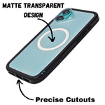 Dual Color Edge Matte Transparent MagSafe Phone Case for iPhone 16 Plus