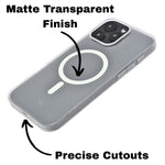 Hard Matte Transparent MagSafe Compatible Phone Case for iPhone 16 Pro Max