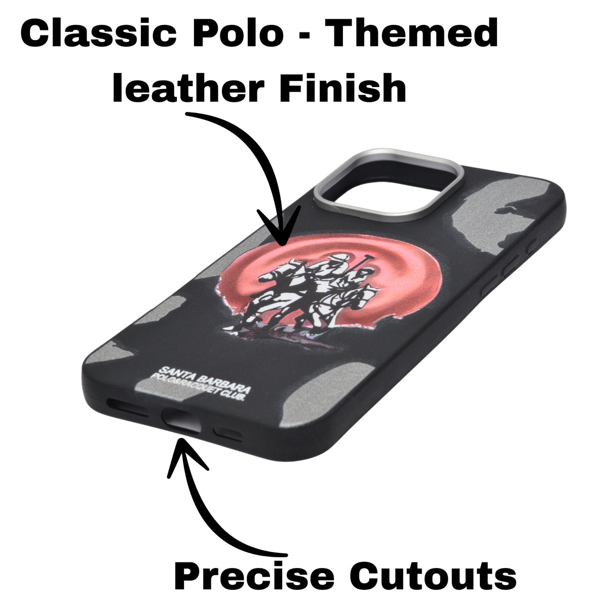 Santa Barbara Polo & Racquet Club Leather Phone Case For iPhone 16 Pro Max
