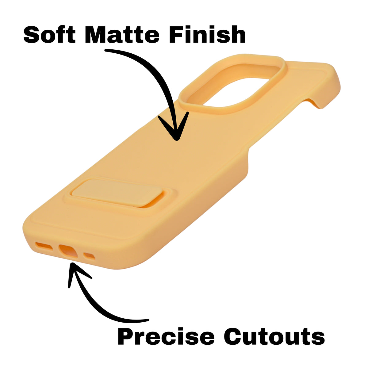 Silicone Soft Matte Finish Phone Case with Kickstand For iPhone 16 Pro Max