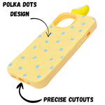 3D Cartoon Character with Polka Dots Soft Phone Case for iPhone 13 / 14