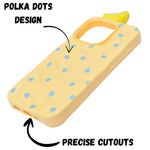 3D Cartoon Character with Polka Dots Soft Phone Case for iPhone 14 Pro