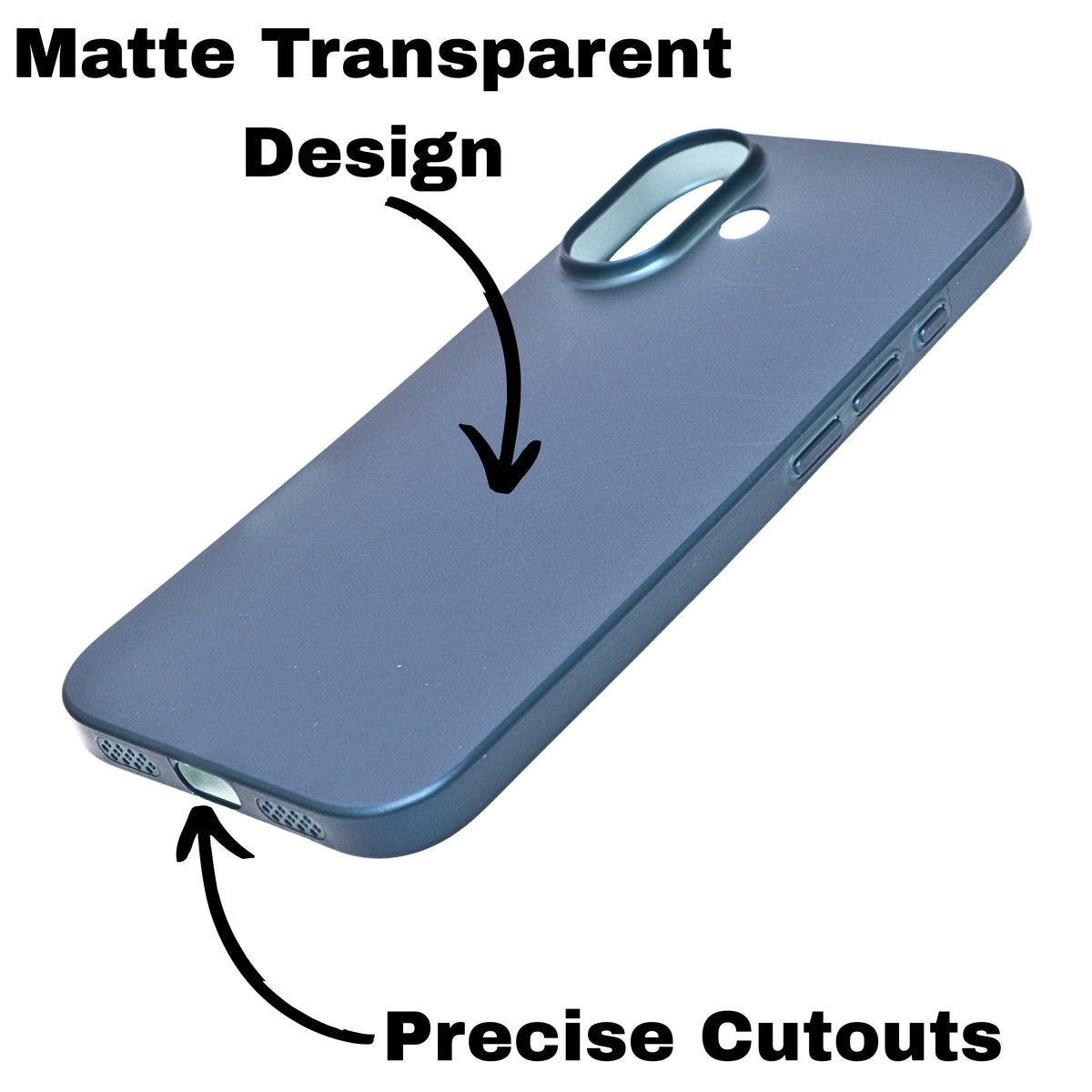 Frosted Matte Finish Slim Translucent Phone Case for iPhone 17