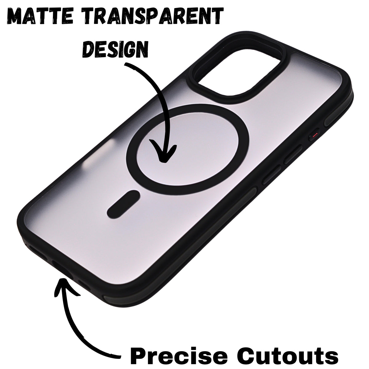 Matte Transparent Hard Shell Protective Phone Case for iPhone 16 Plus