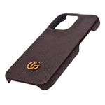 Luxury GG Embossed Phone Case for iPhone 15 Pro