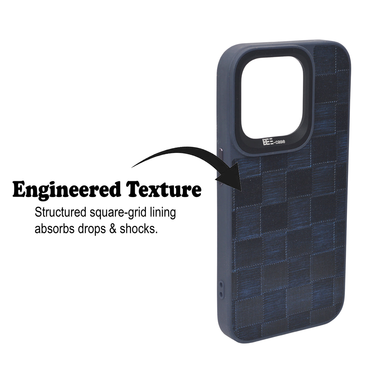 Checkered Texture Grip Case For iPhone 15 Pro