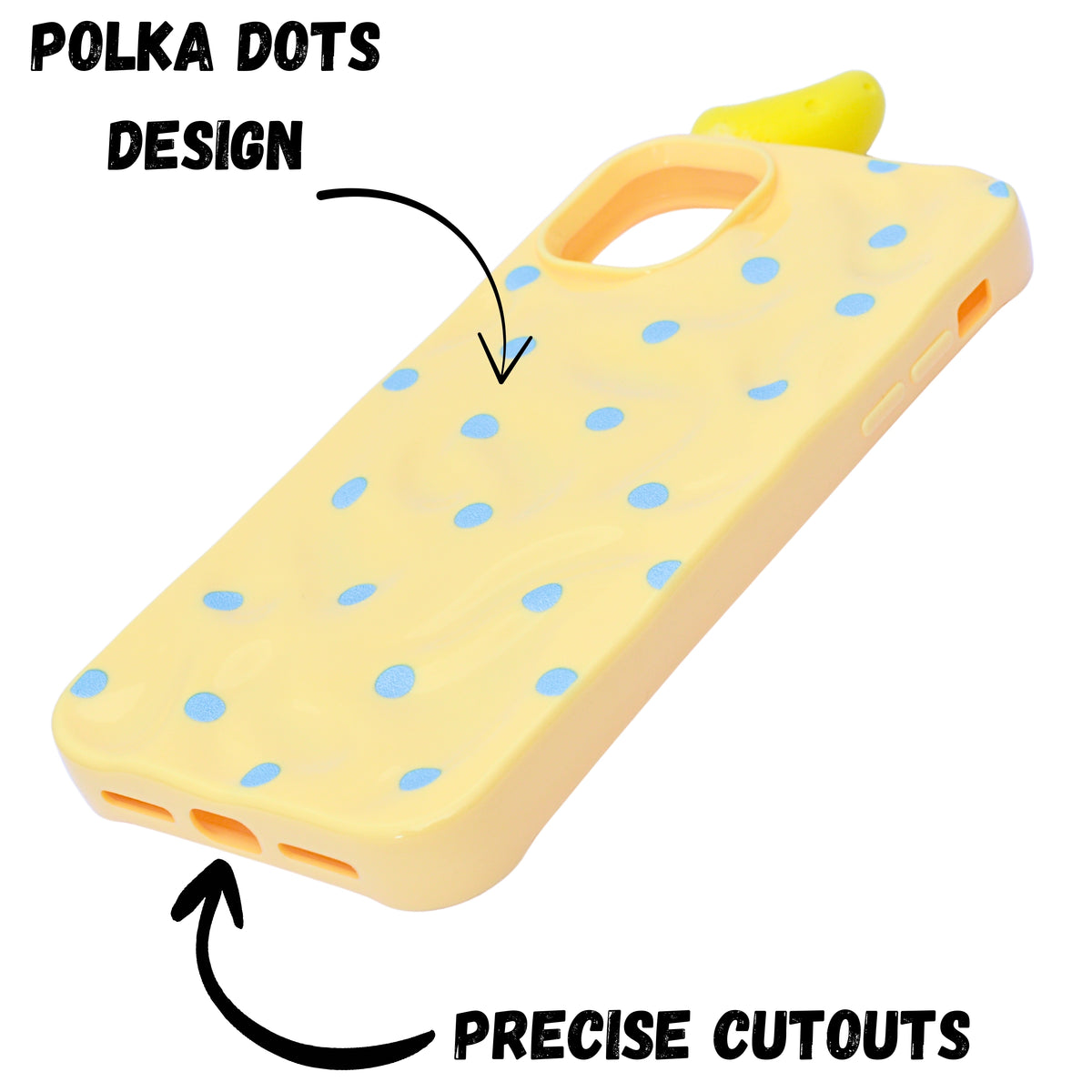 3D Cartoon Character with Polka Dots Soft Phone Case for iPhone 11