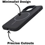 MagSafe Compatible Matte Finish Hard Plastic Phone Case for iPhone 15 Pro