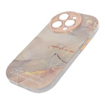 Aesthetic Marble Pattern with Rounded Camera Lens Phone Case for iPhone 14 Pro