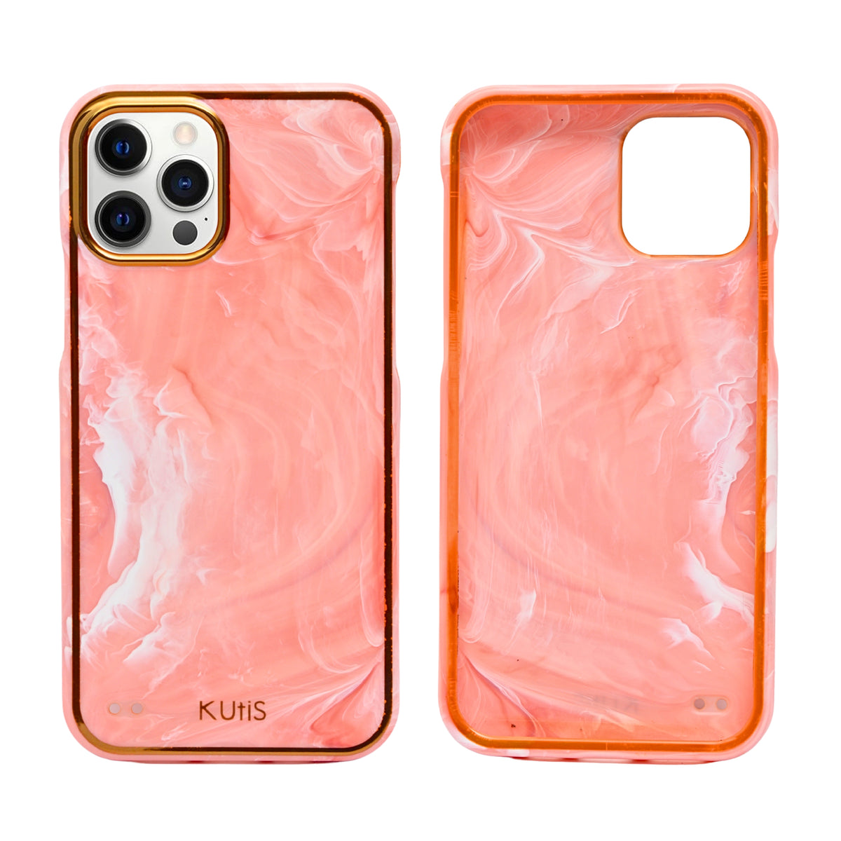 Elegant Glossy Marble Finish Phone Case for iPhone 12 / 12 Pro
