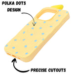 3D Cartoon Character with Polka Dots Soft Phone Case for iPhone 16 Pro Max