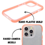 Transparent Hard Back Case with Colored Side Grip Phone Case For iPhone 14 Pro
