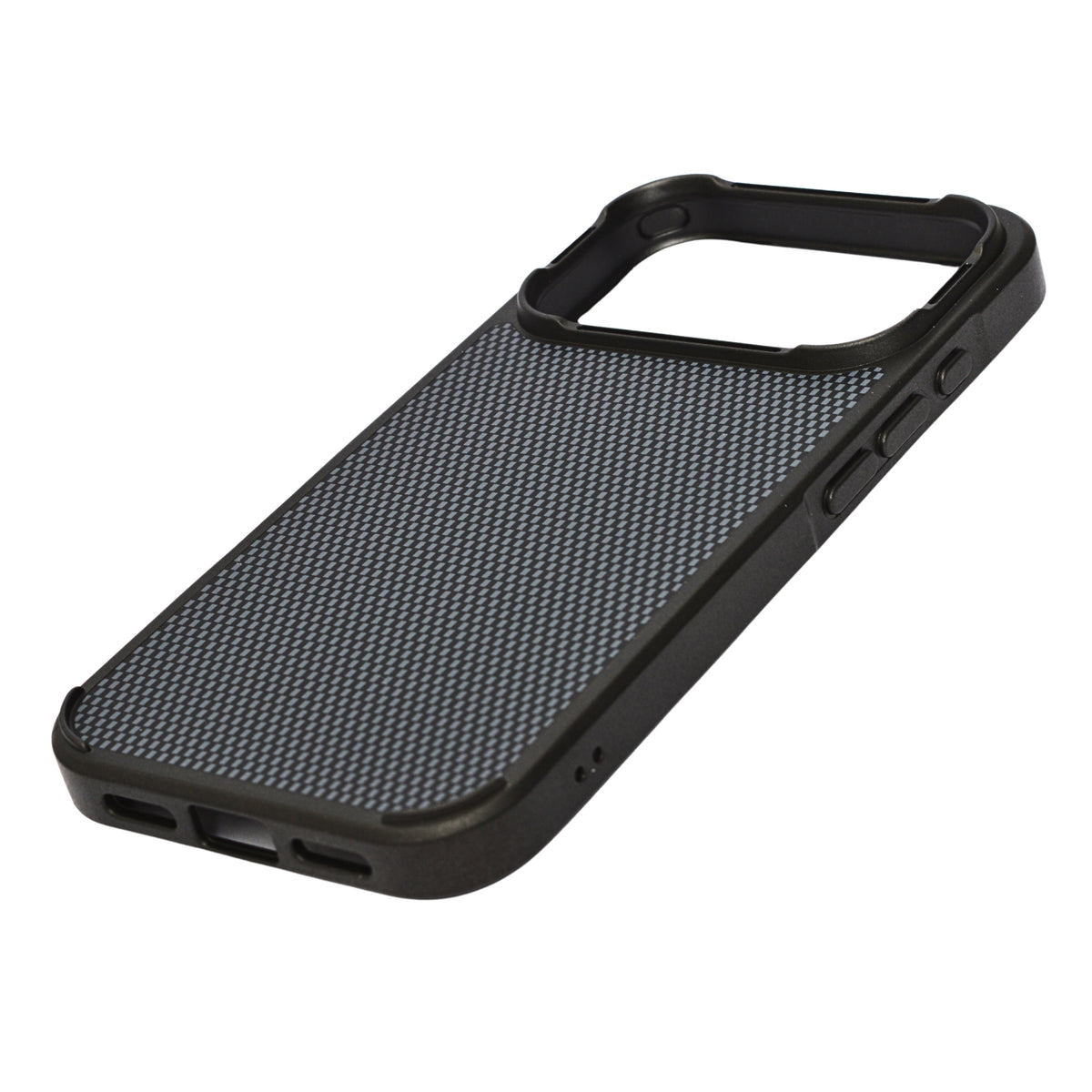 Geometric Carbon Fiber Texture Phone Case for iPhone 17 Pro