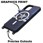 Captain Shield Design MagSafe Compatible Hard Phone Case for iPhone 12 / 12Pro
