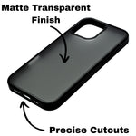 Minimalist Matte Finish Transparent Phone Case for iPhone 16 Pro Max
