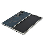 MagSafe Compatible Leather Case for Samsung Galaxy Z Fold 7 – Sleek Magnetic With Side Chrome Back Cover