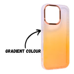 Transparent Gradual Change Glitter Color Arts & Crac Glitter Case for iPhone 16 Pro