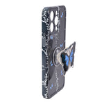 Blue Butterfly Aesthetic Phone Case with Holder for iPhone 14 Pro Max