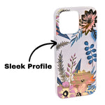 Vibrant Transparent Floral Pattern Phone Case for iPhone 16 Pro Max