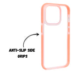 Transparent Hard Back Case with Colored Side Grip Phone Case For iPhone 14 Pro