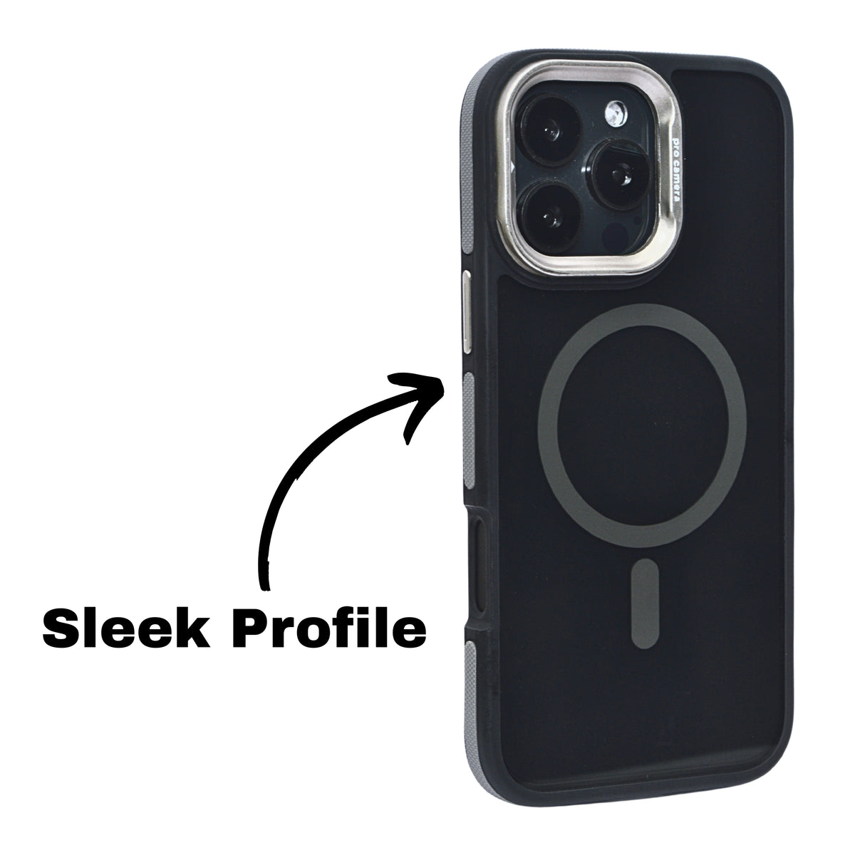 Transparent MagSafe Compatible with Metallic Camera Accent Phone Case for iPhone 16 Pro Max
