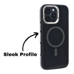 Transparent MagSafe Compatible with Metallic Camera Accent Phone Case for iPhone 16 Pro Max