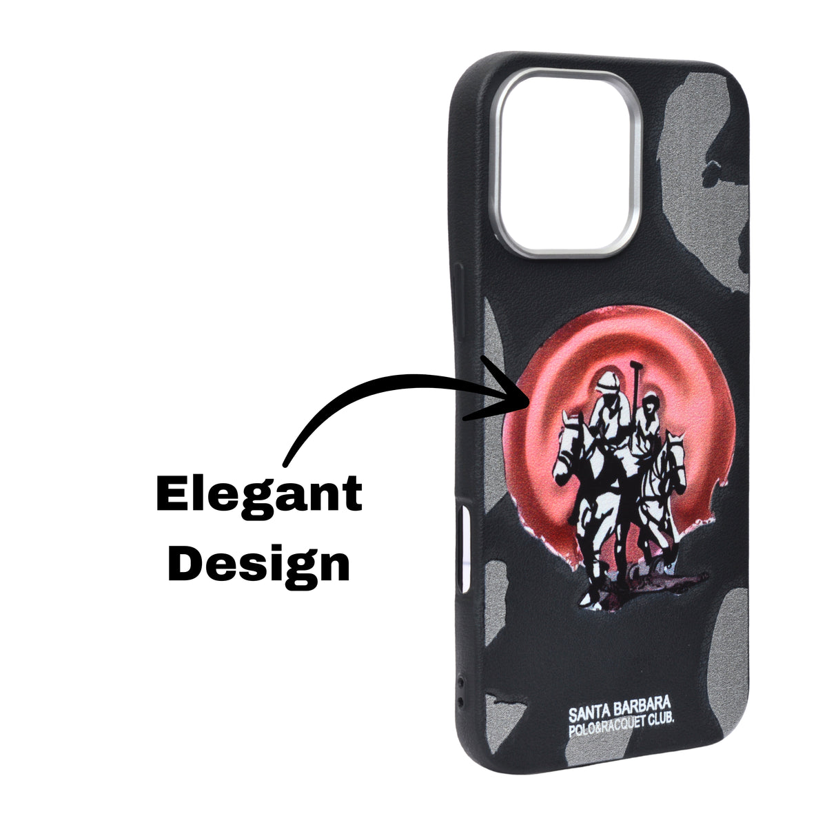 Santa Barbara Polo & Racquet Club Leather Phone Case For iPhone 16 Pro Max
