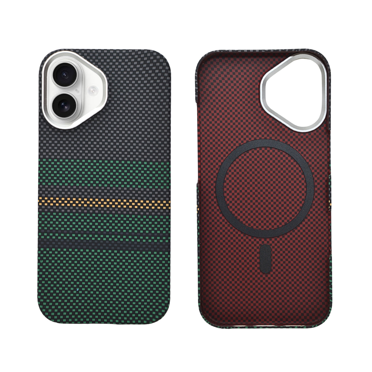 Kevlar Texture Magsafe Armor Phone Case for iPhone 17