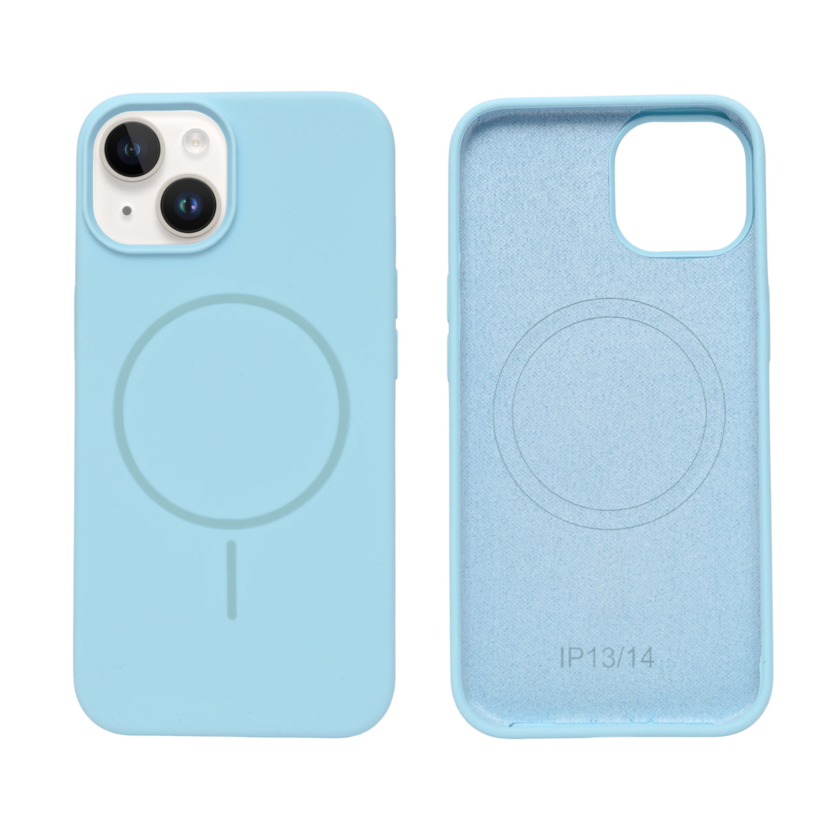 Soft Silicone with MagSafe Ring Phone Case for iPhone 14 Plus / 15 Plus