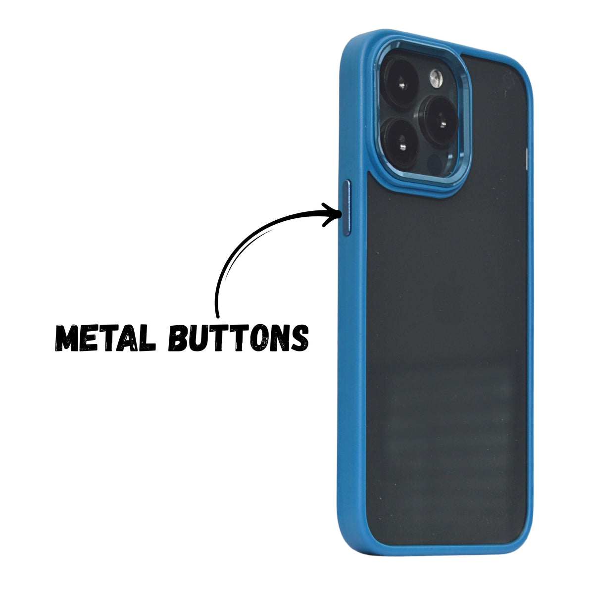 Transparent Hard back with Chrome Border Anti Slip Grip Phone Case for iPhone 13 Pro