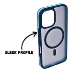 Transparent MagSafe Compatible with Matte Colour Edge Phone Case for iPhone 16 Plus