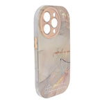 Aesthetic Marble Pattern with Rounded Camera Lens Phone Case for iPhone 14 Pro
