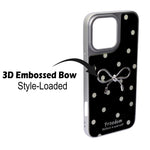 Stylish Polka Dot Bow Phone Case For iPhone 16 Pro Max