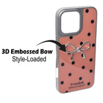 Stylish Polka Dot Bow Phone Case For iPhone 16 Pro Max