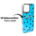 Stylish Polka Dot Bow Phone Case For iPhone 16 Pro Max
