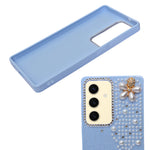 Luxury Glitter Finish with 3D Pearl Flower Design Phone Case for Samsung S24 / S25