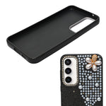 Luxury Glitter Finish with 3D Pearl Flower Design Phone Case for Samsung S23fe