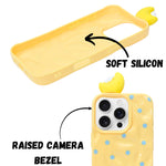 3D Cartoon Character with Polka Dots Soft Phone Case for iPhone 16 Pro Max