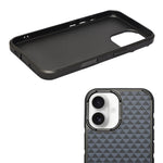 Geometric Carbon Fiber Texture Phone Case for iPhone 16