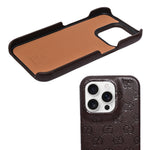 Luxury GG Embossed Phone Case for iPhone 15 Pro