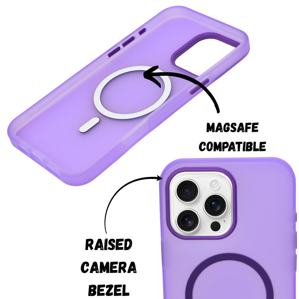 Frosted Translucent MagSafe Silicone Case for iPhone 16 Pro Max